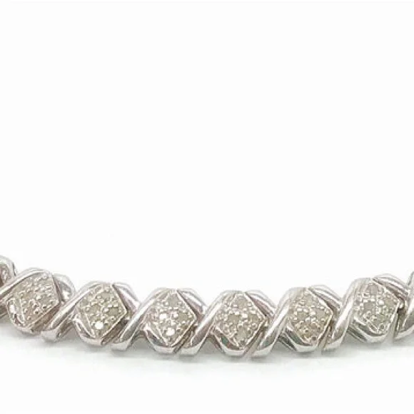 Sterling Silver 1ctw Diamond Tennis Bracelet